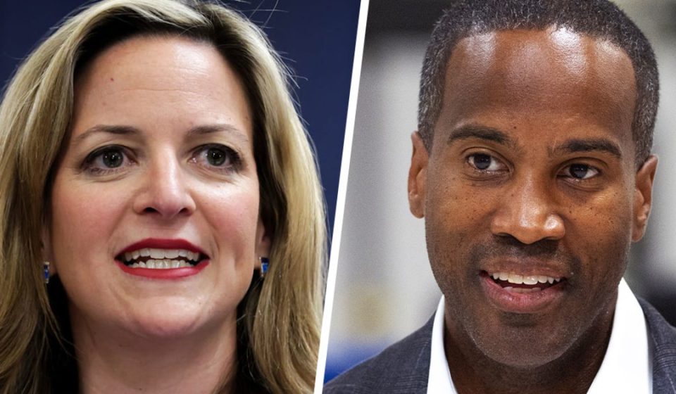 Republican John James seeks to distance himself from Trump during Michigan gubernatorial debate