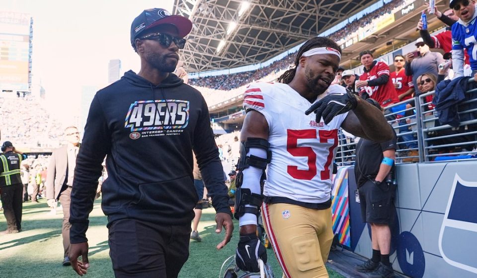 49ers’ Dre Greenlaw suspended by NFL after being ejected for hitting Seahawks’ Ernest Jones IV 49ers' Dre Greenlaw suspended by NFL after being ejected for hitting Seahawks' Ernest Jones IV