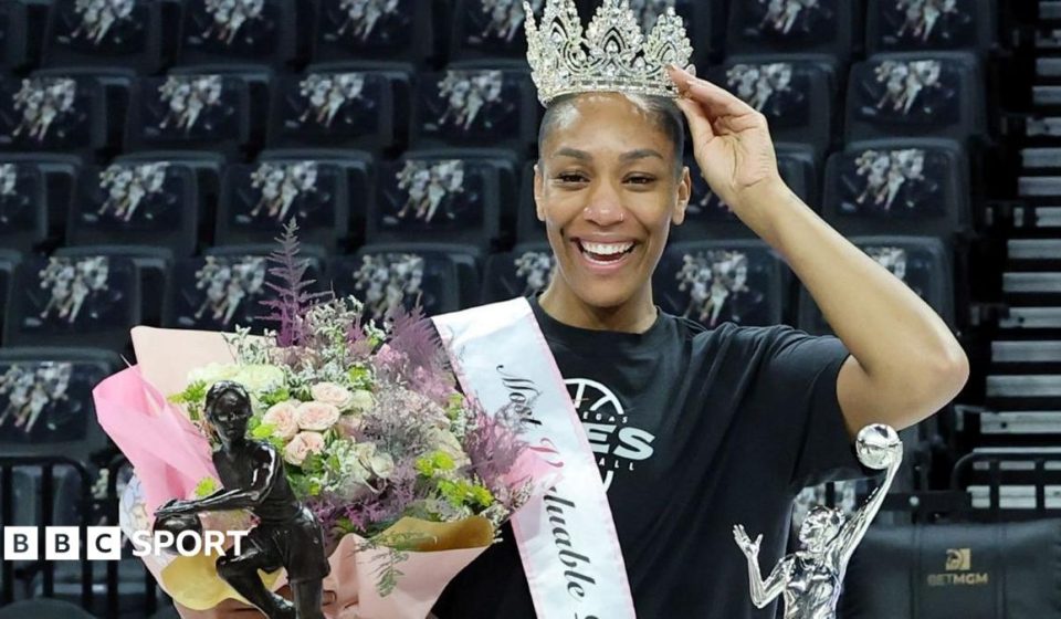 A'ja Wilson becomes first five-time MVP in WNBA history with third straight award