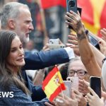 Spanish royal family makes rare visit to Ceuta after migrant crisis - BBC News Africa