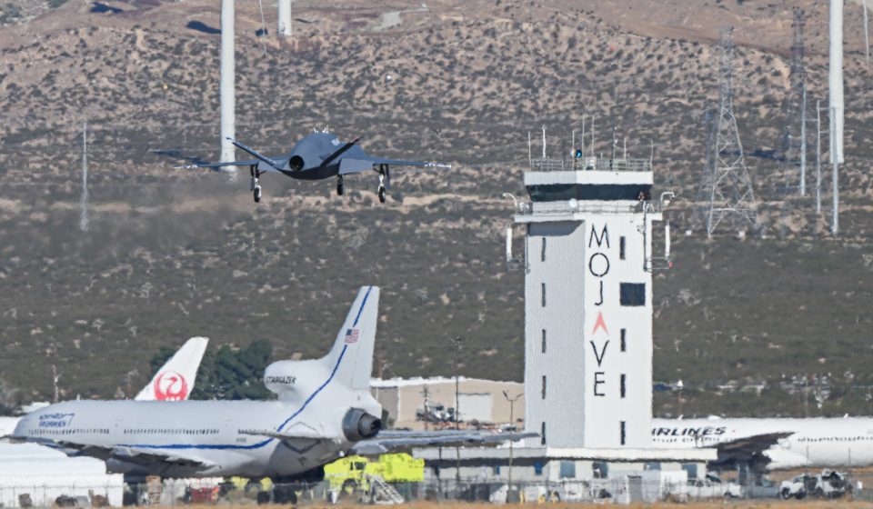 Northrop Grumman's Talon Blue collaborative fighter jet flew