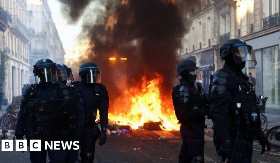 Macron calls for calm in France and warns riots must not intensify - BBC