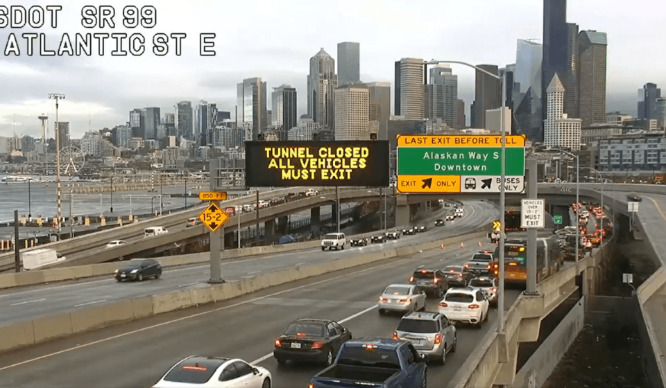 Puget Sound road closures to snarl I-5, I-405, SR 520 and SR 99 through Monday