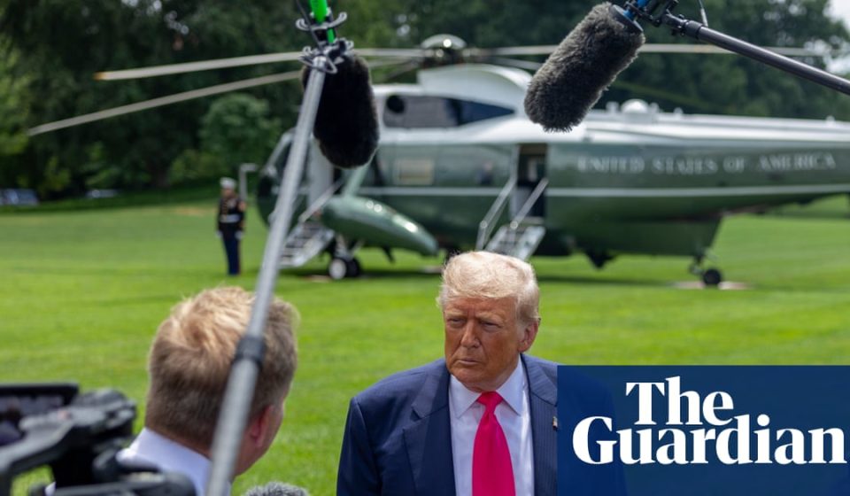 US Justice Department investigates TV networks over Trump pool coverage | Donald Trump US Justice Department investigates TV networks over Trump pool coverage | Donald Trump