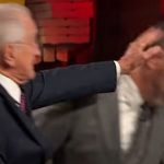 The movie legend played the role of FCC chairman and interrupted Kimmel with an inspection.