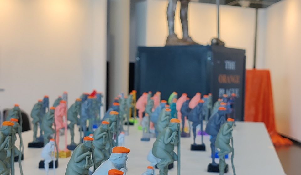 Artist unveils golden statue of naked Donald Trump at European Parliament - The Art Newspaper