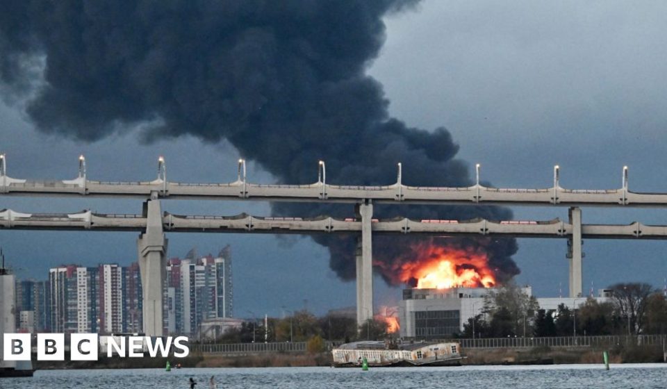 Oil installations hit in deadly nighttime attack in St. Petersburg - BBC News Africa
