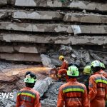 Seven missing after tall building collapses in Kenyan capital - BBC News Africa
