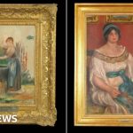 Two Renoir paintings stolen from French museum found - BBC News Africa