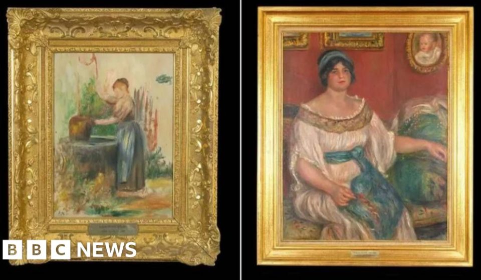 Two Renoir paintings stolen from French museum found - BBC News Africa