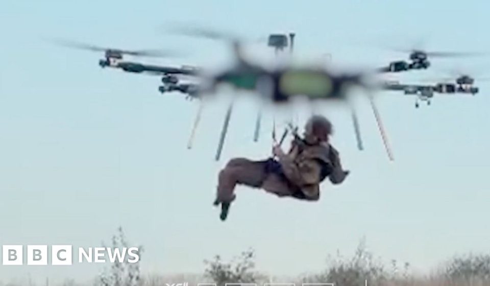 Ukraine claims to have carried out the first drone airlift of a wounded soldier from the front line