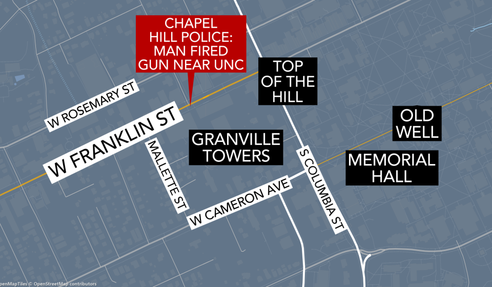 Man arrested after gunshots reported near UNC campus :: WRAL.com