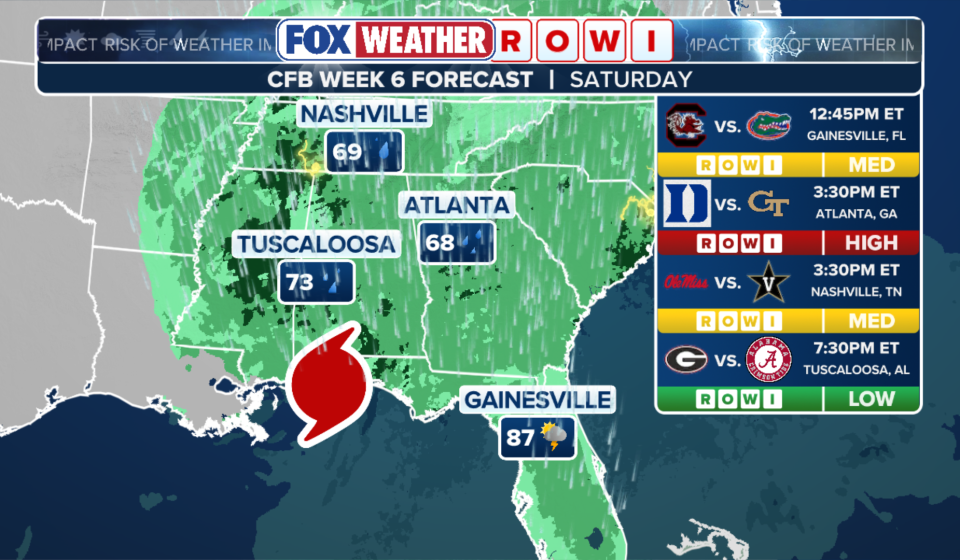 Hurricane Isaias threatens to overwhelm Georgia-Alabama and other college football games