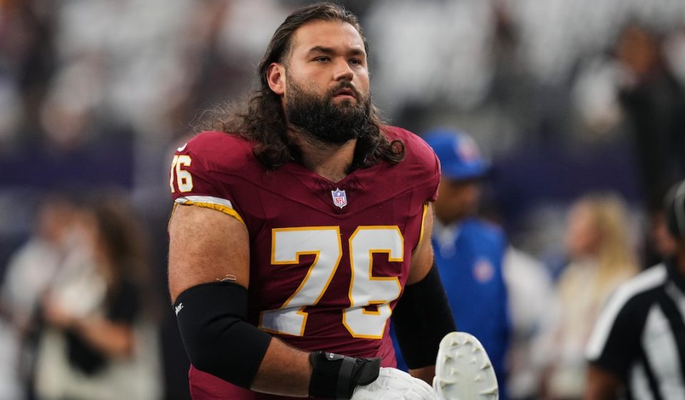 Watch Sam Cosmi Kick the Pylon in Trending Video After Commanders' Stunning Tie Against Giants