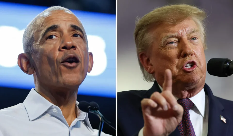 Comparison of crowd sizes at Barack Obama and Donald Trump campaign rally: photos