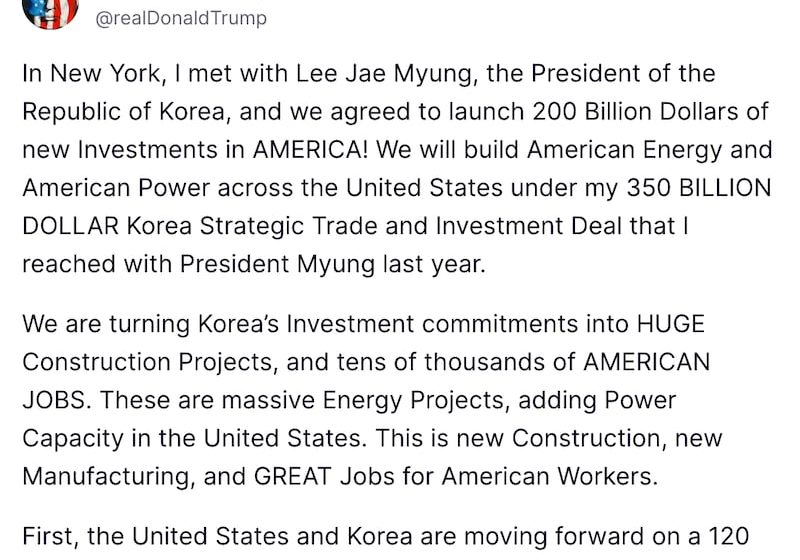 Trump humiliated by embarrassing correction on $54 billion South Korea deal Trump humiliated by embarrassing correction on $54 billion South Korea deal