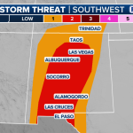 Severe weather threat moves to New Mexico after rare tornado watch