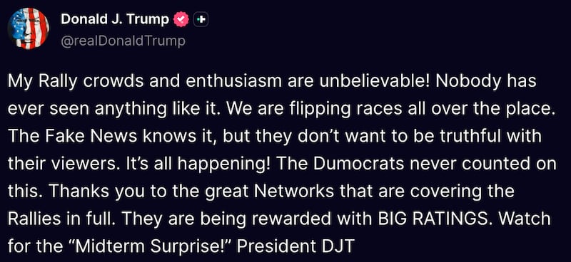 Trump collapses after embarrassing crowds exposed