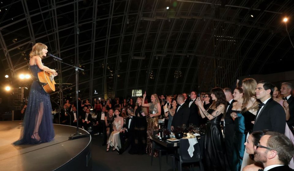 Taylor Swift performs first band performance at Academy gala since Eras tour