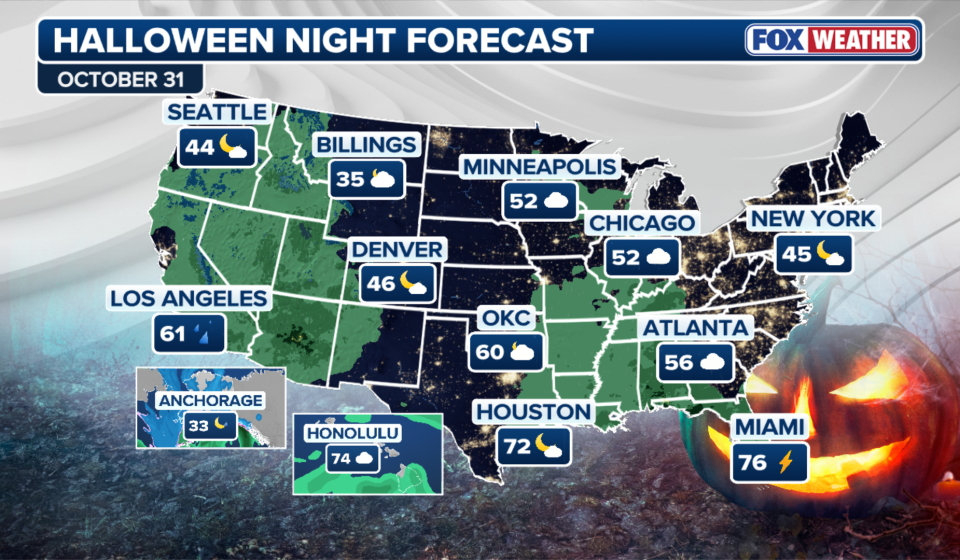 Halloween forecast: More than 20 states expect rain in their forecasts Halloween forecast: More than 20 states expect rain in their forecasts