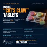 Harmonious Hearts Issues Public Health Alert Regarding Dangerous Cat's Claw Tablets Sold in Rockland County