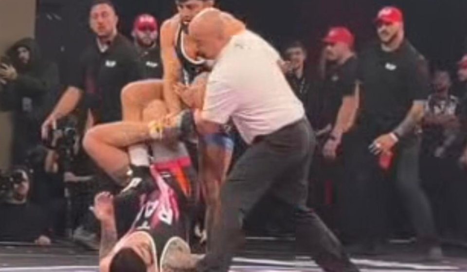 Arman Tsarukyan steps on Dillon Danis after shutout victory in RAF 14 main event