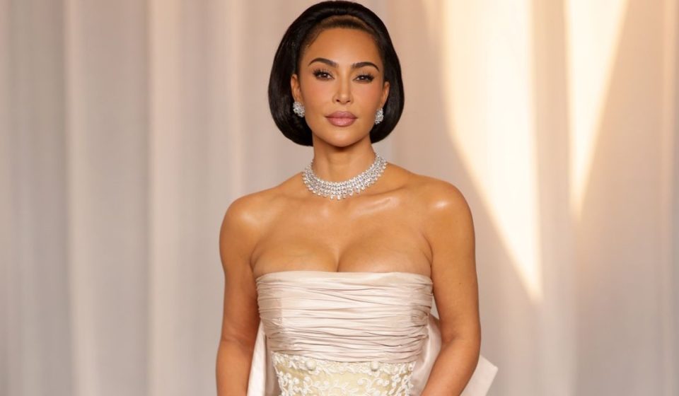 Kim Kardashian wows in plunging illusion dress with sheer fringed skirt Kim Kardashian wows in plunging illusion dress with sheer fringed skirt
