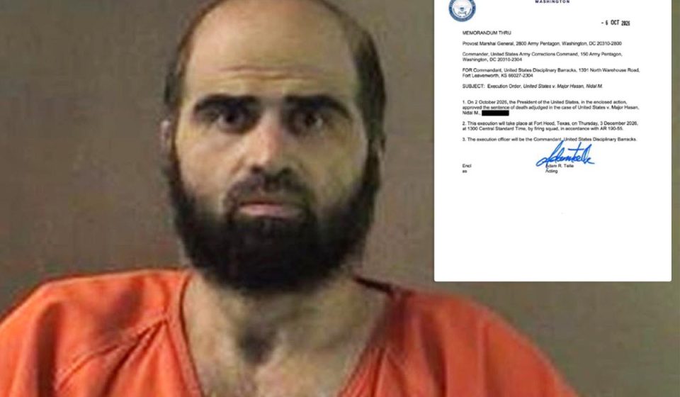 Execution date set for Fort Hood killer Nidal Hasan at military base where he carried out massacre