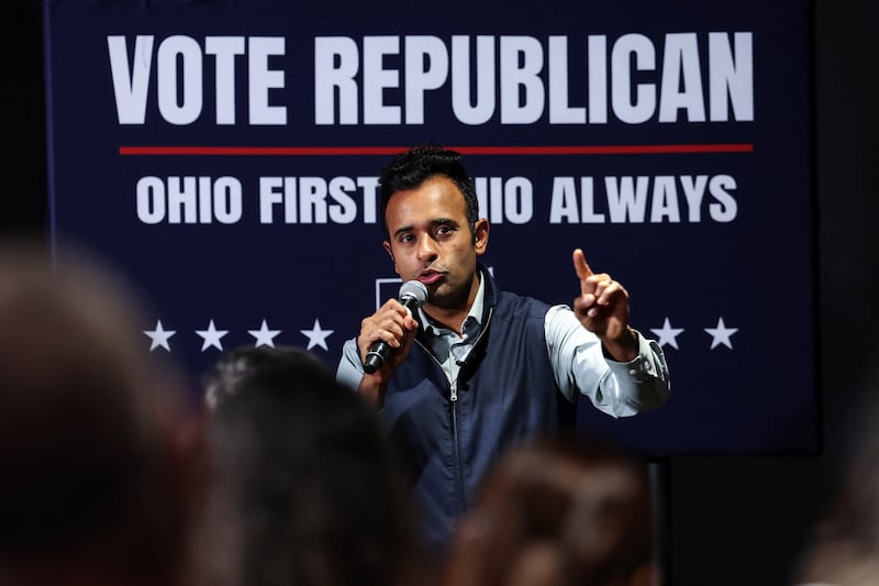 MAGA candidate Vivek Ramaswamy gets schooled by his own teacher over sick Amy Acton ad