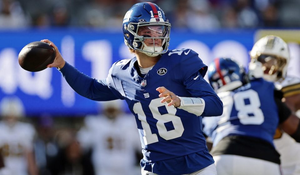 JJ McCarthy reportedly named the Giants QB1 over Jameis Winston for the Giants' Week 7 NFL matchup against the Texans