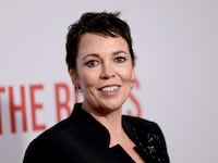 Olivia Colman, 52, Oscar winner, models gray hair at Miu Miu