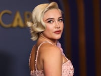 Florence Pugh wears a sheer dress on the 'Klara and the Sun' red carpet