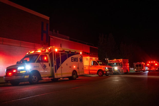 Large fire breaks out after deadly incident at Canadian military base, officials say