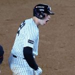 Yankees bullpen catcher headbutts Ben Rice's grand slam on the fly in hilarious moment against Red Sox
