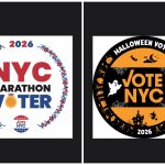 Early voting starts Saturday — and you can get these sporty, spooky stickers