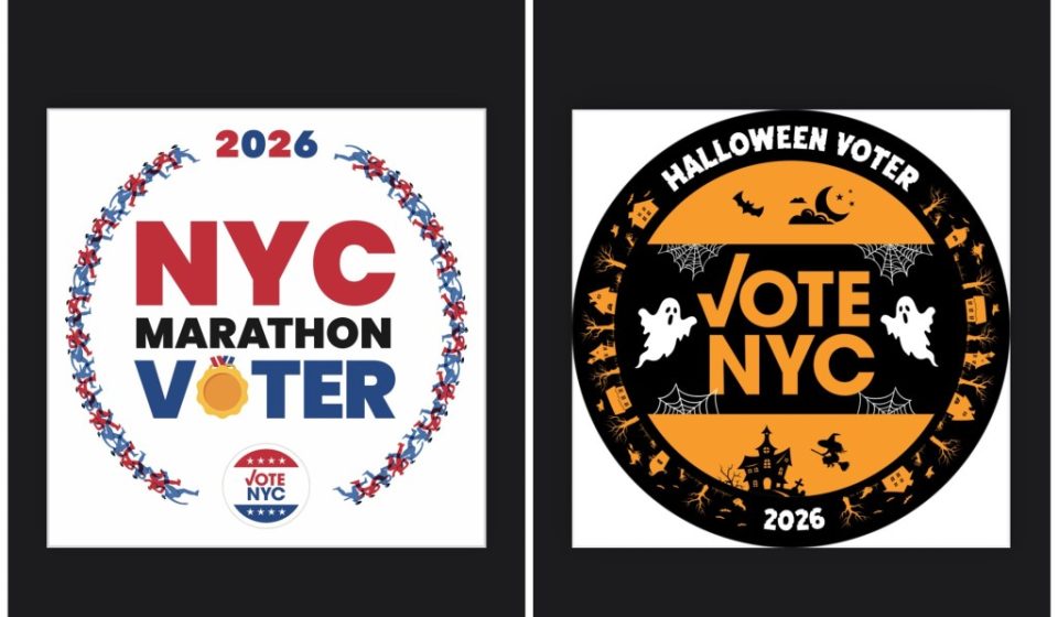 Early voting starts Saturday — and you can get these sporty, spooky stickers