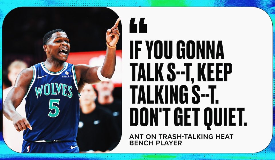 Anthony Edwards calls out heat reserve for 'talking pretty crazy' during T-Wolves' blowout win
