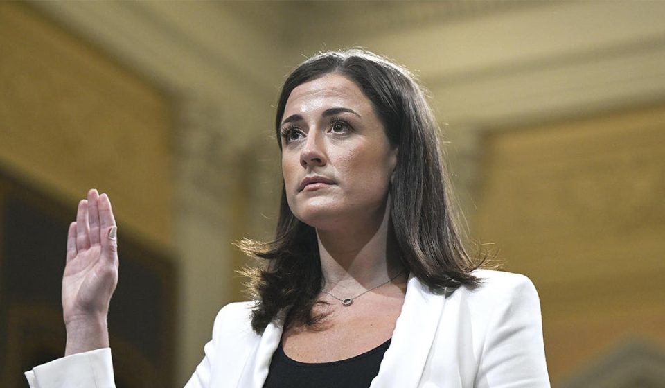 The DOJ is trying to charge former White House aide Cassidy Hutchinson, who testified on January 6.
