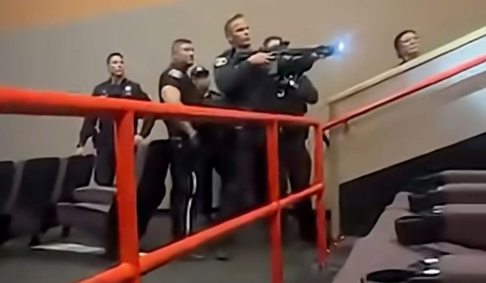 Armed cops storm AMC theater in San Jose Armed cops storm AMC theater in San Jose