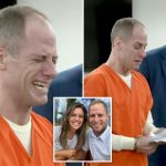 American Idol alum Caleb Flynn sobs as he makes self-serving claims during sentencing for wife's execution