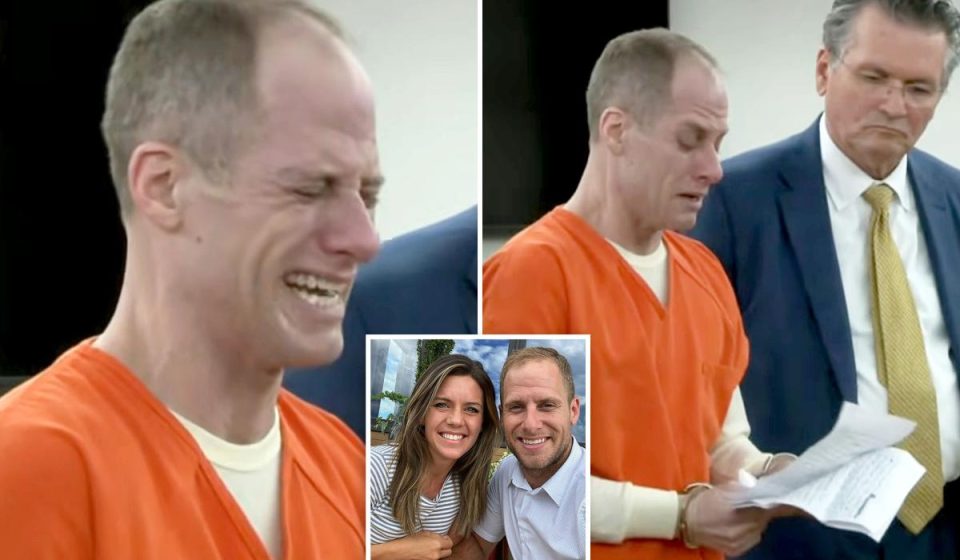 American Idol alum Caleb Flynn sobs as he makes self-serving claims during sentencing for wife's execution