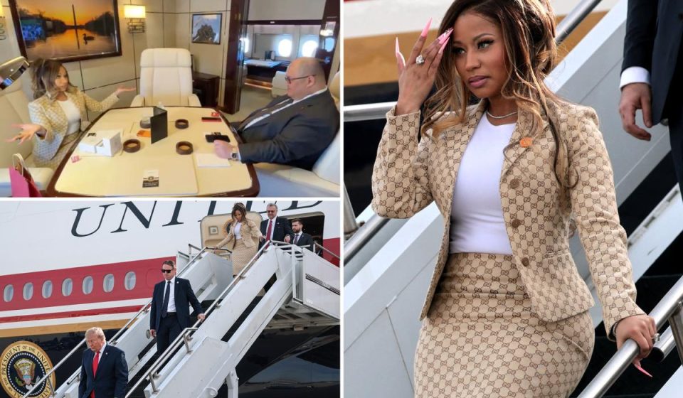 Gucci-clad Nicki Minaj joins Trump in Michigan