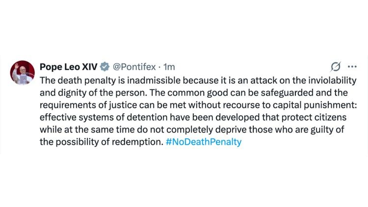 Pope Leo XIV rejects the death penalty as an attack on the dignity of the human person