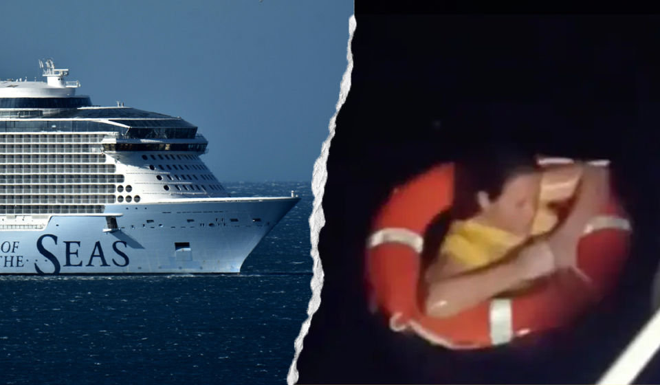 Woman rescued after 20 hours at sea on Royal Caribbean cruise Woman rescued after 20 hours at sea on Royal Caribbean cruise