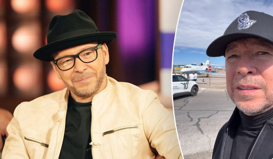 Donnie Wahlberg thanks pilots after private jet skids off Las Vegas runway
