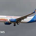 Storm Boelo sees passenger plane leave Birmingham airport runway - BBC News Africa