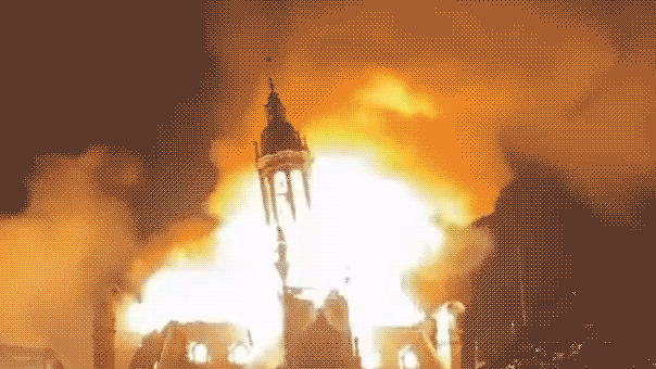 France's historic city hall largely destroyed after far-left rioters set it on fire