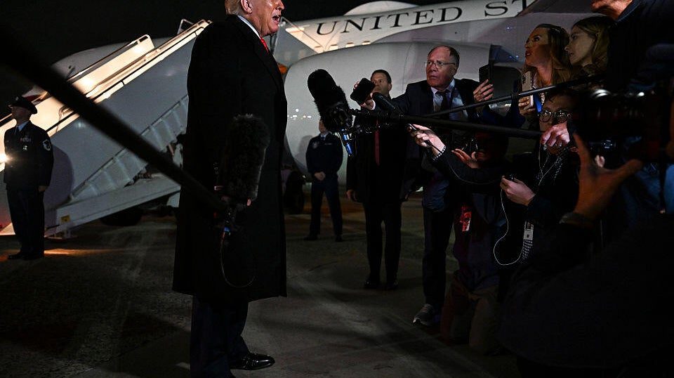 Justice Department investigates TV networks over press pool suspension after Trump media ban Justice Department investigates TV networks over press pool suspension after Trump media ban