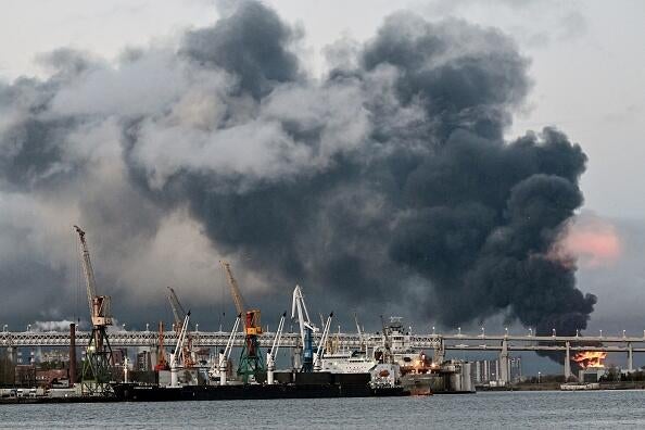 Ukraine launches 1,000 drones into Russia, attacks set St. Petersburg oil facilities on fire