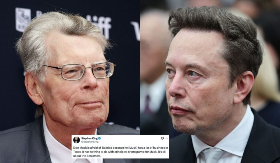 Stephen King takes on Elon Musk in mid-term on X